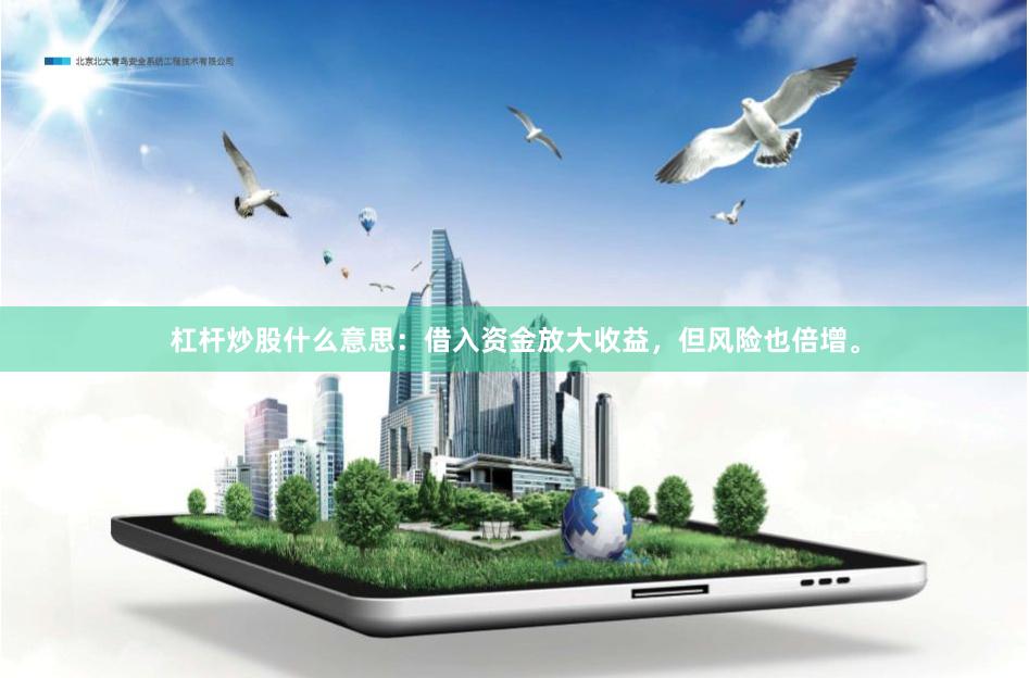 杠杆炒股什么意思：借入资金放大收益，但风险也倍增。
